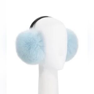 GORSKI Light Blue Fluffy Pom Earmuffs